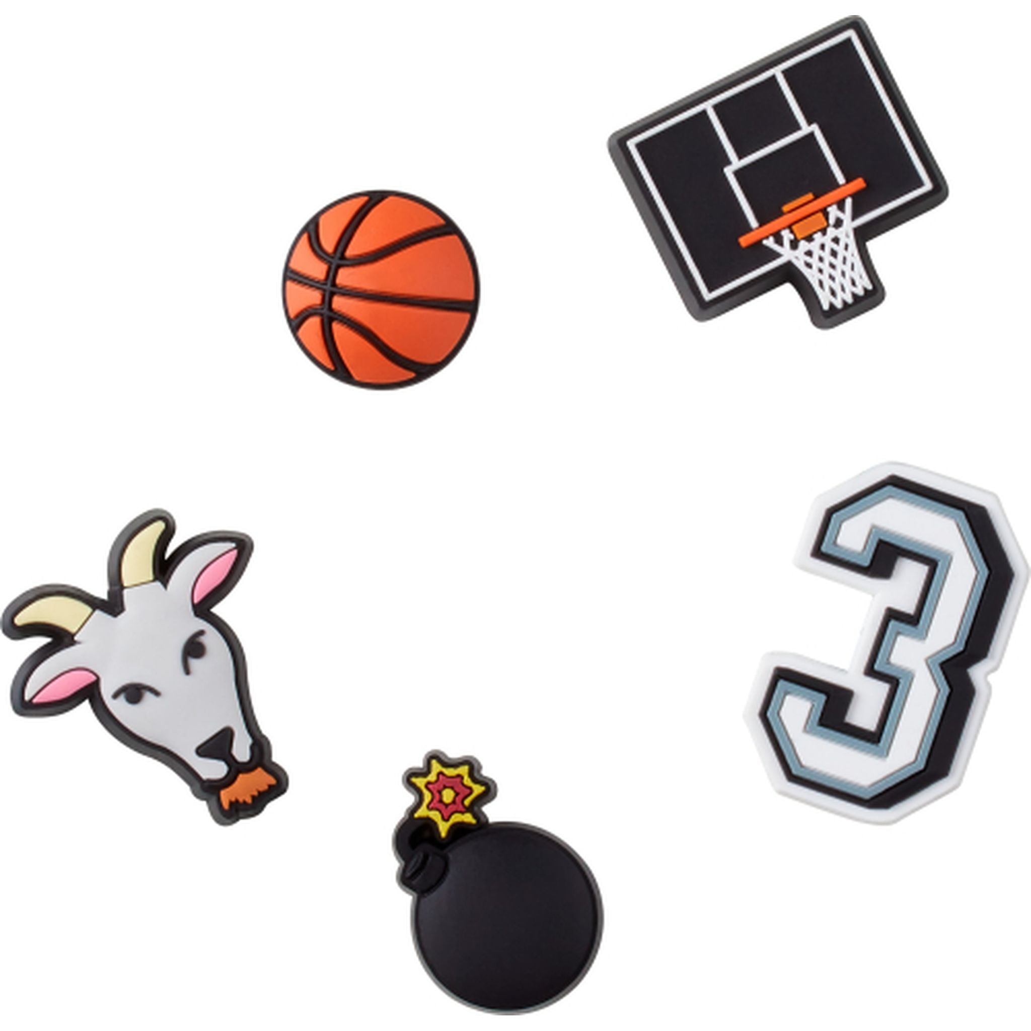 Crocs Basketball Star Jibbitz Shoe Charm 5 Pack