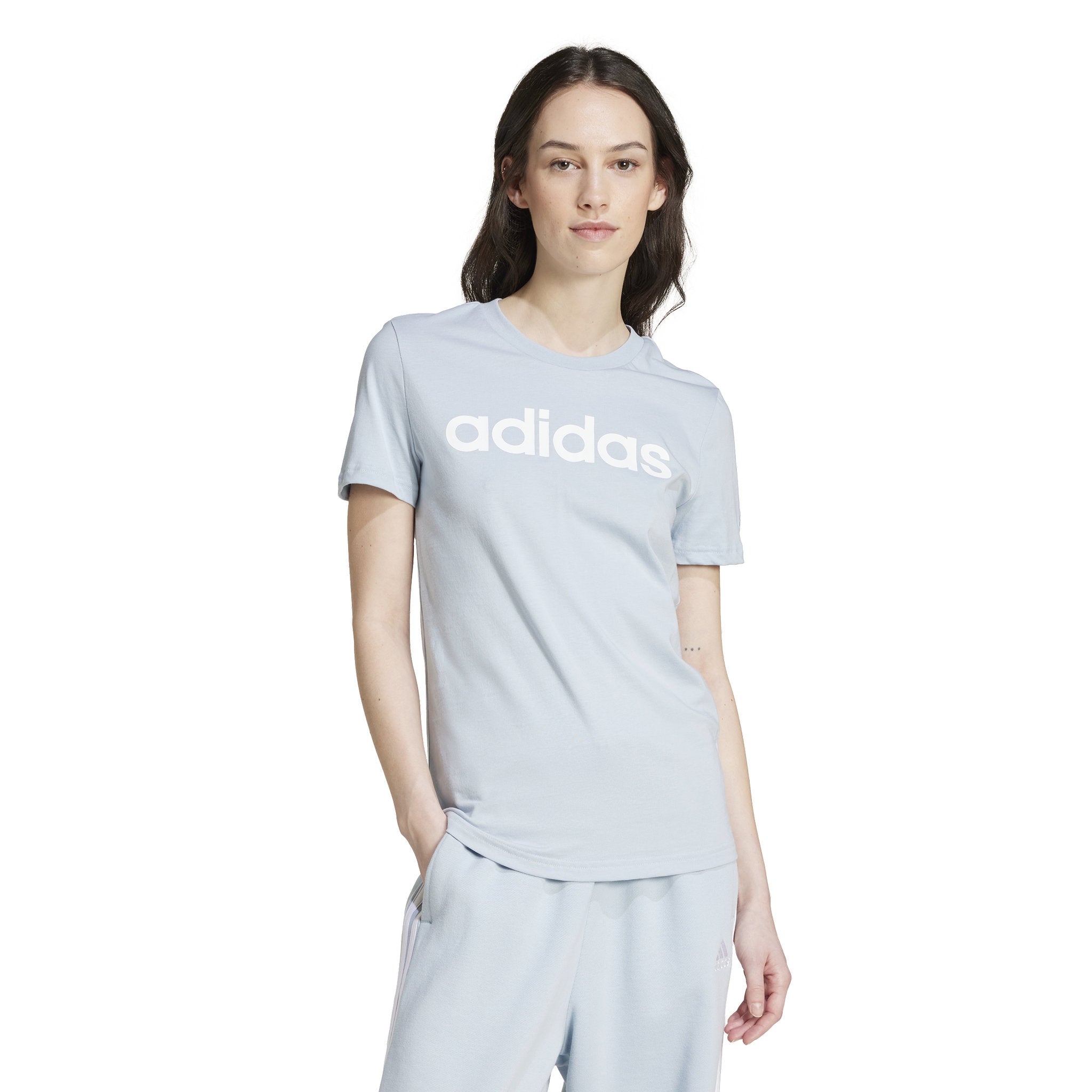 adidas Essentials Linear Logo Womens Tee